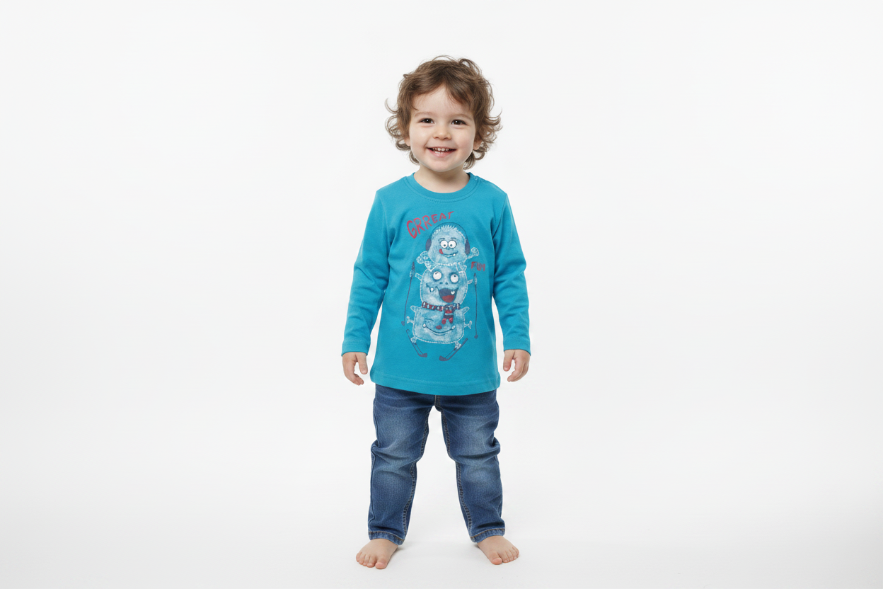 Chandail bleu “Great Monsters”