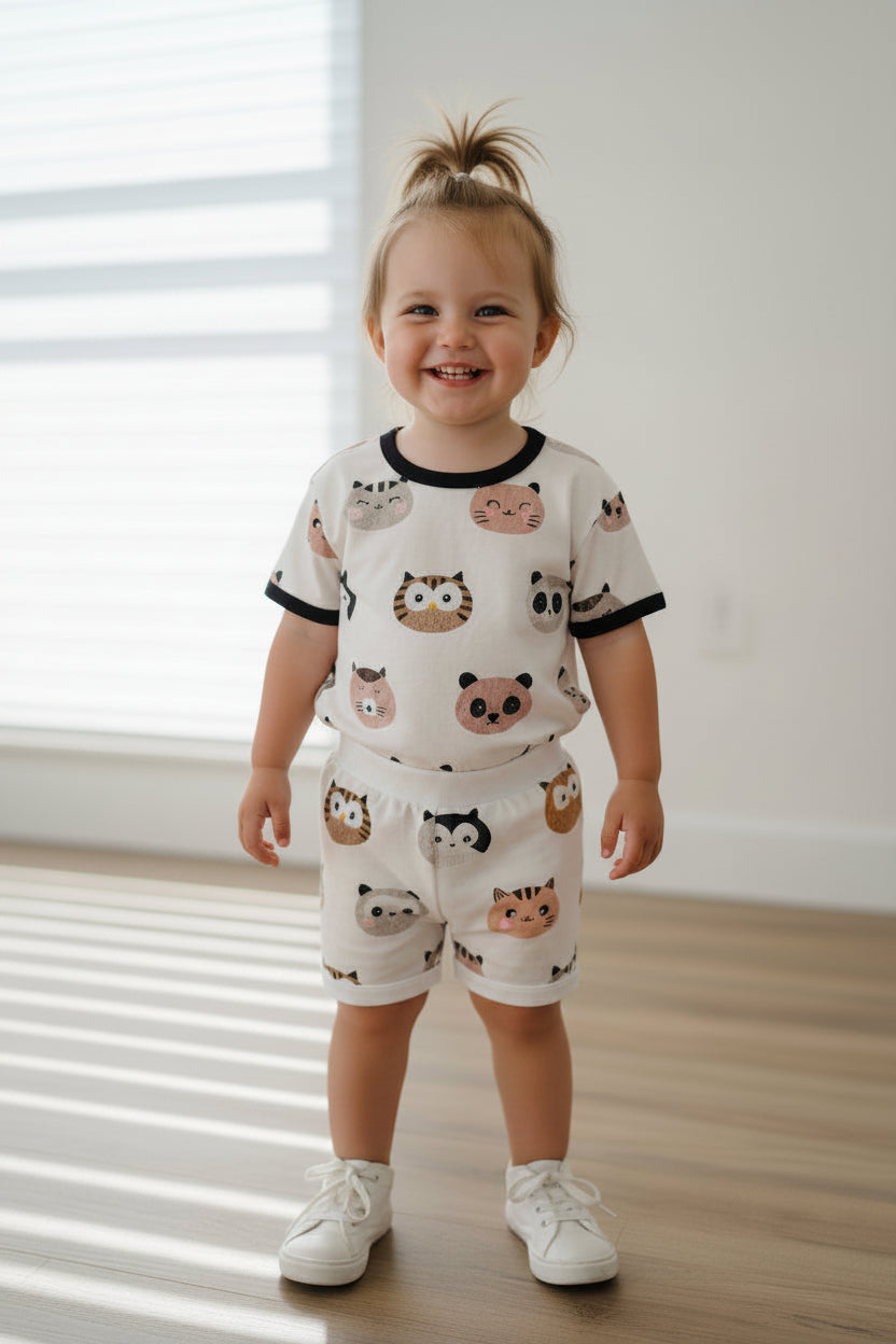 Pyjama 2 pièces Panda et ces amies