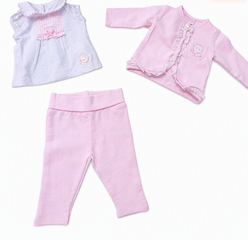 Ensemble 3 pièces douceur pastel