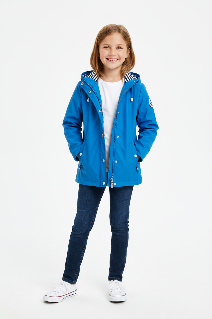 Conifere Imperméable garçon rayé bleu