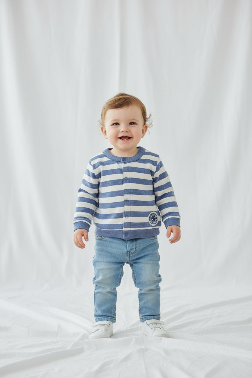 Veste Rayé Bleu et Blanc