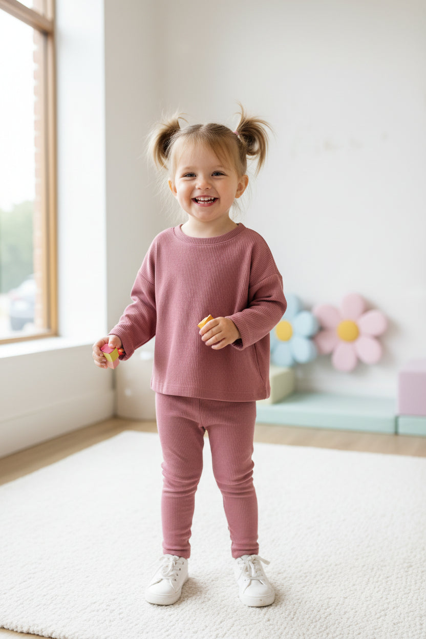 Legging rose-mauve