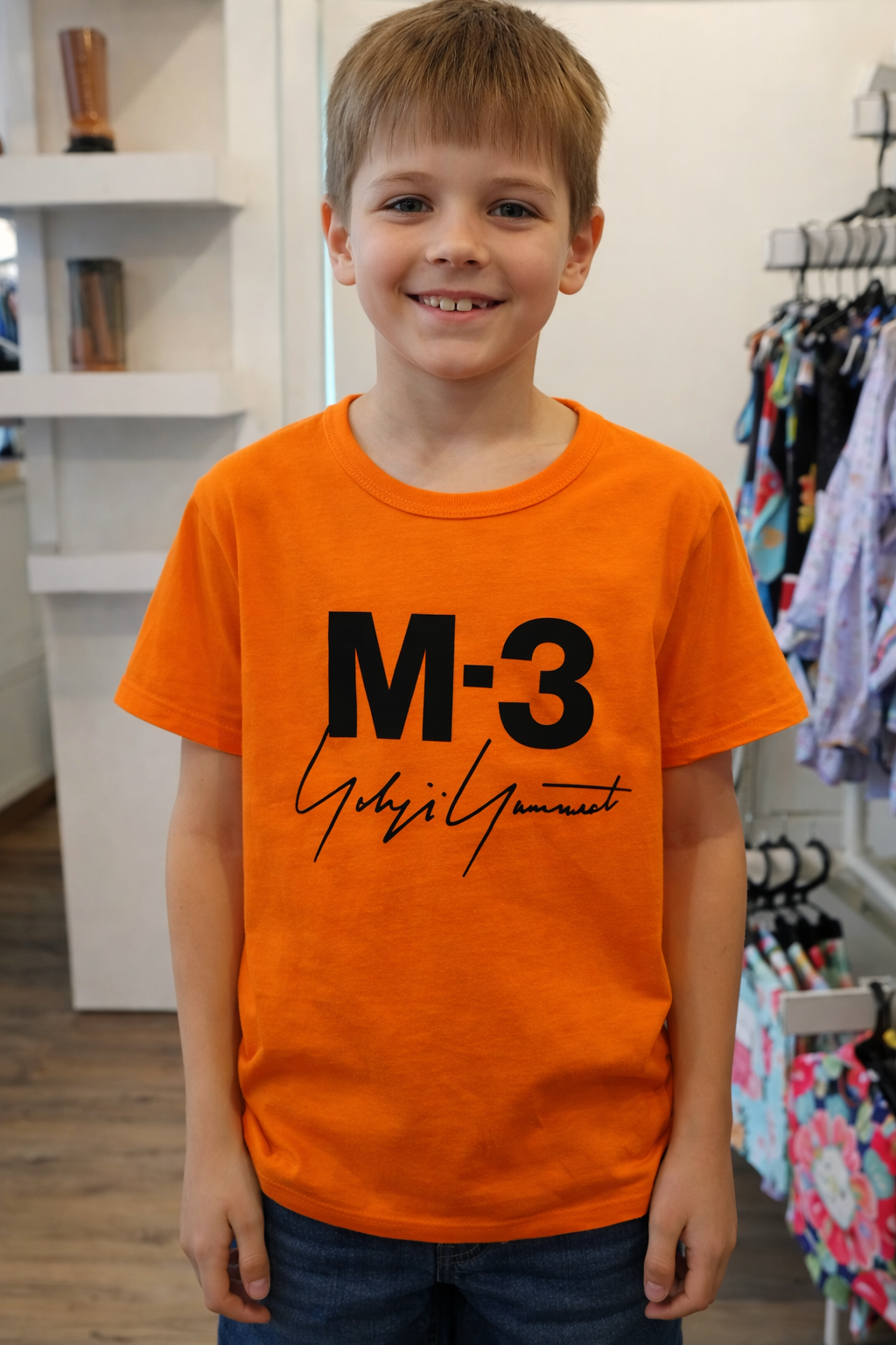 T-shirt orange “M‑3 Yohji Yamamoto”
