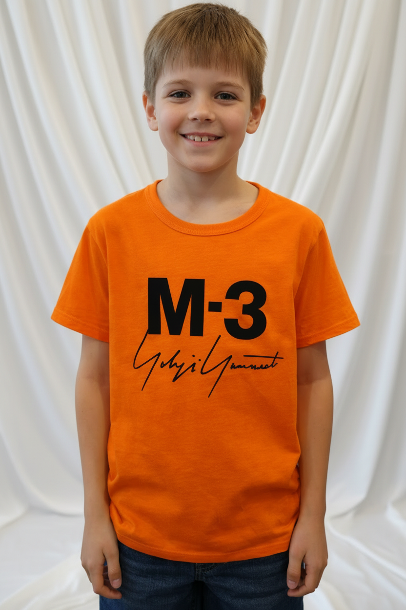 T-shirt orange “M‑3 Yohji Yamamoto”