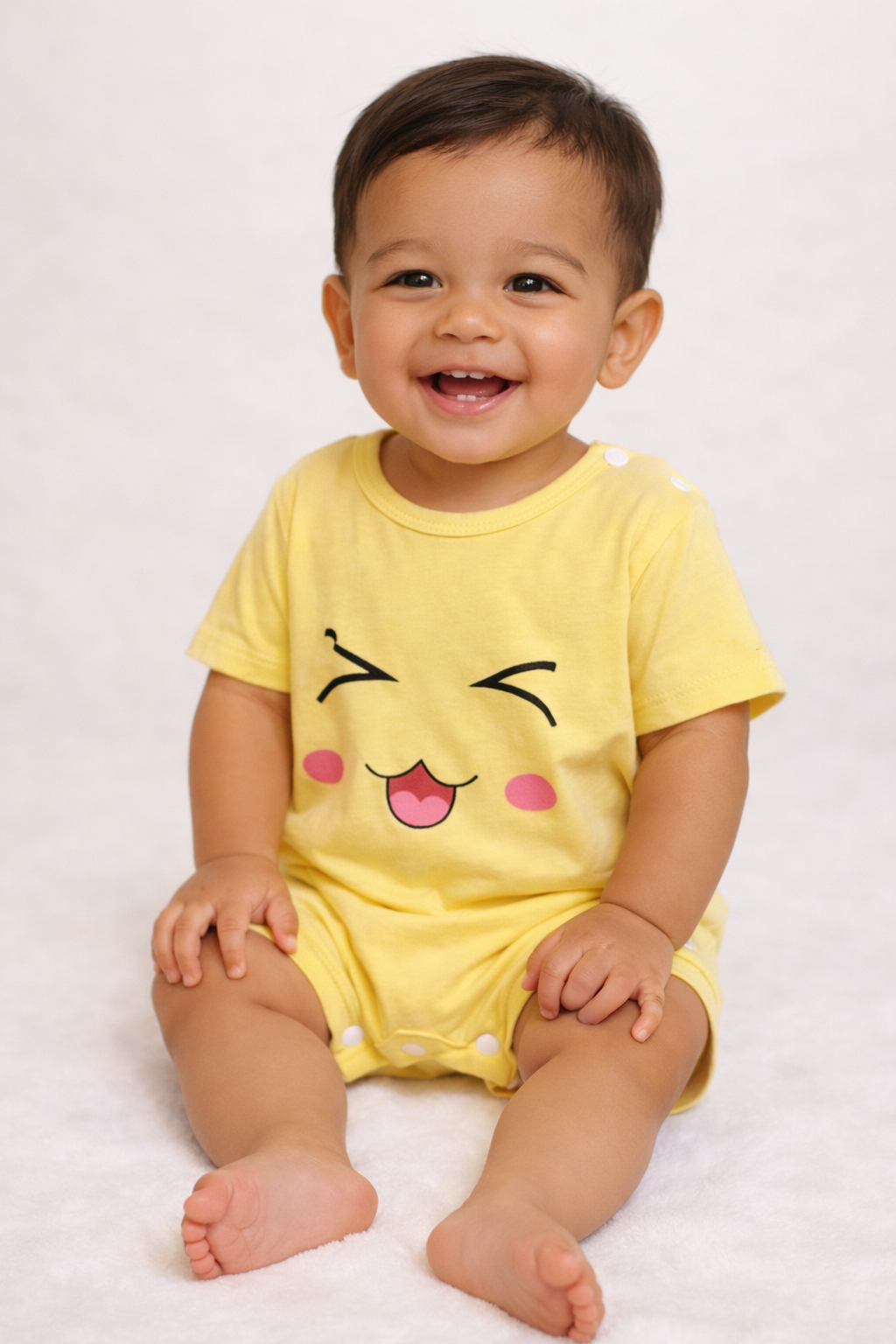 Barboteuse Sourire Jaune