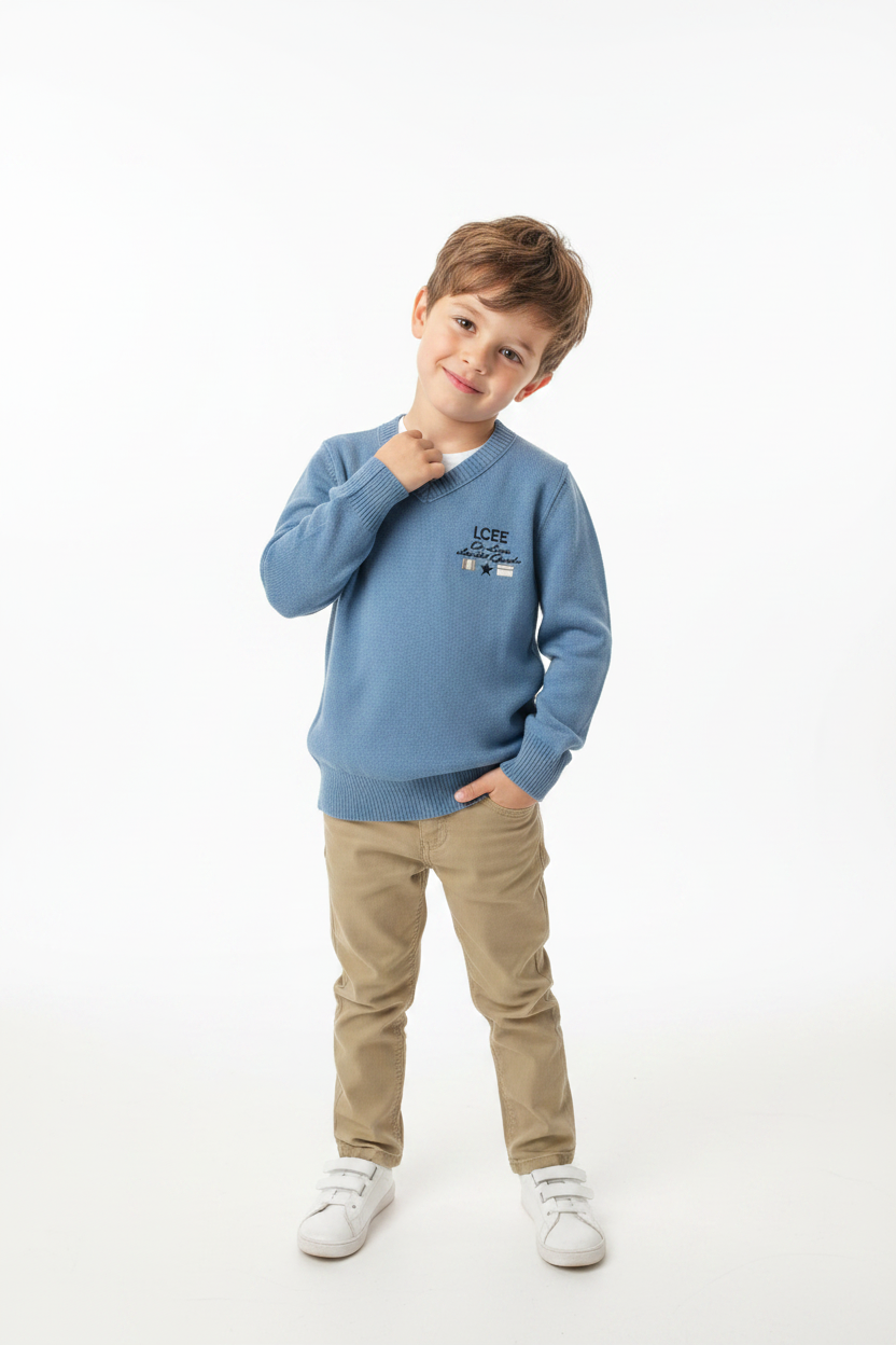 Pull bleu ciel ''de Luxa '' Bleu doux