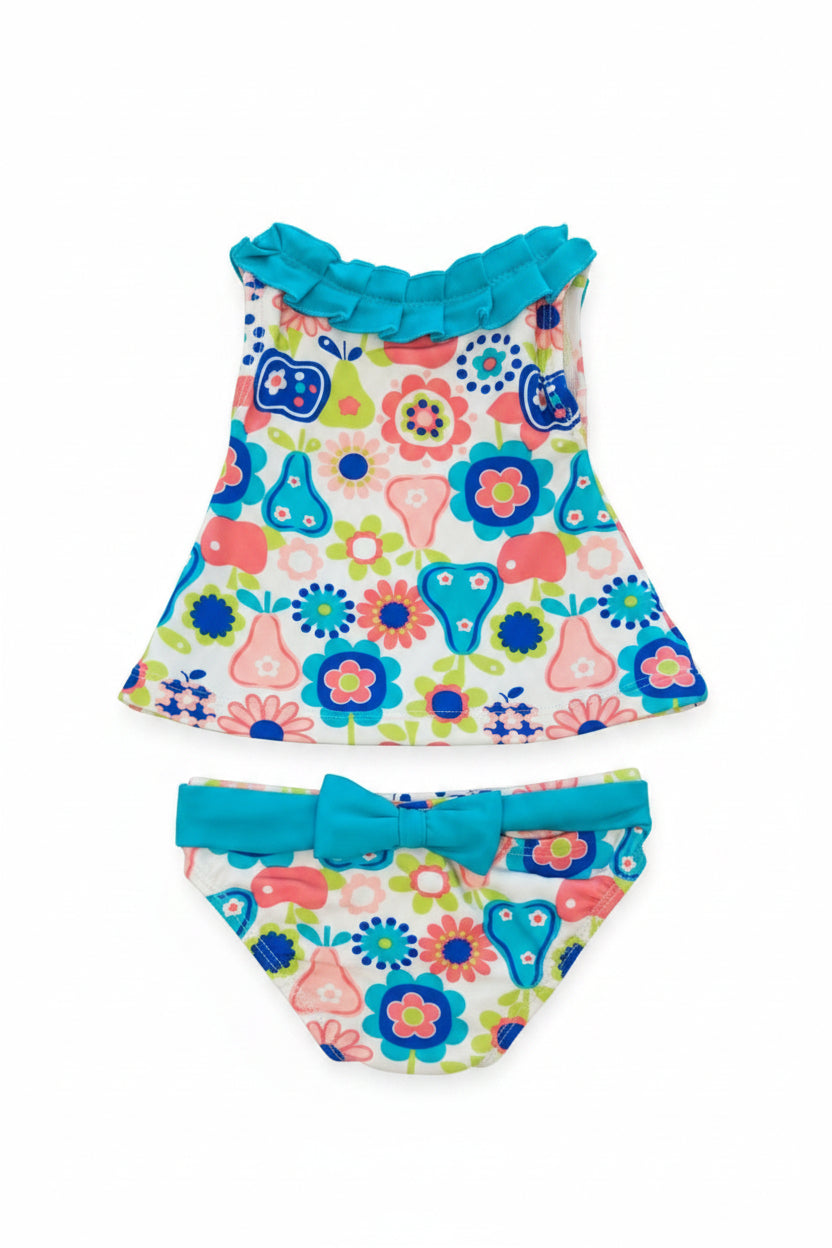 Maillot motif poires et fleurs