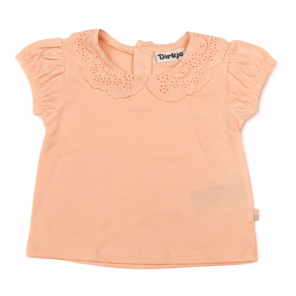 Blouse Pêche à Col Brodé -Dirkje