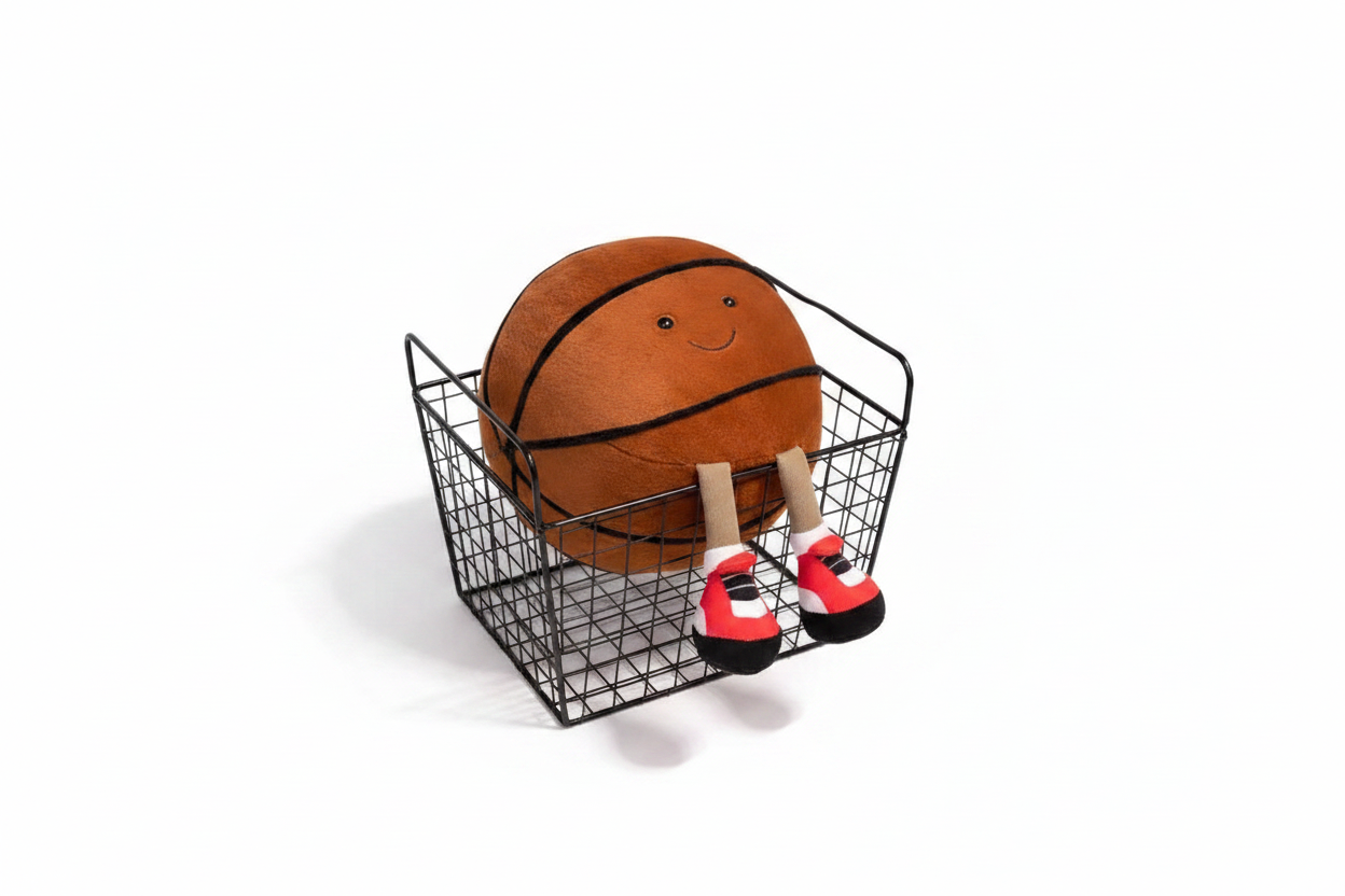 Peluche Basketball Souriante – 10 pouces