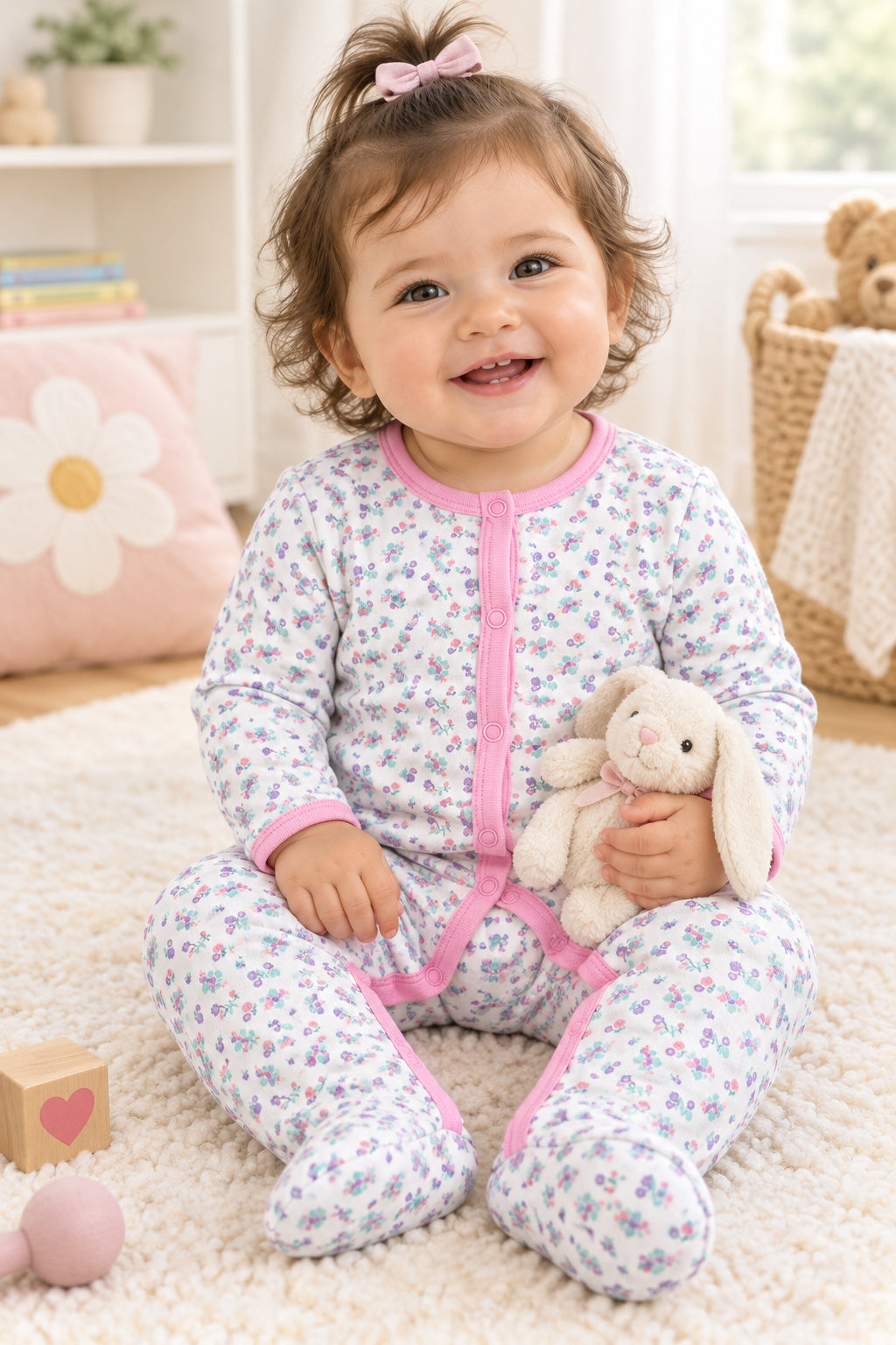 Pyjama / Grenouillère fleurs