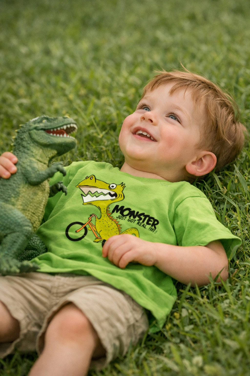 T-Shirt Dino en Vélo