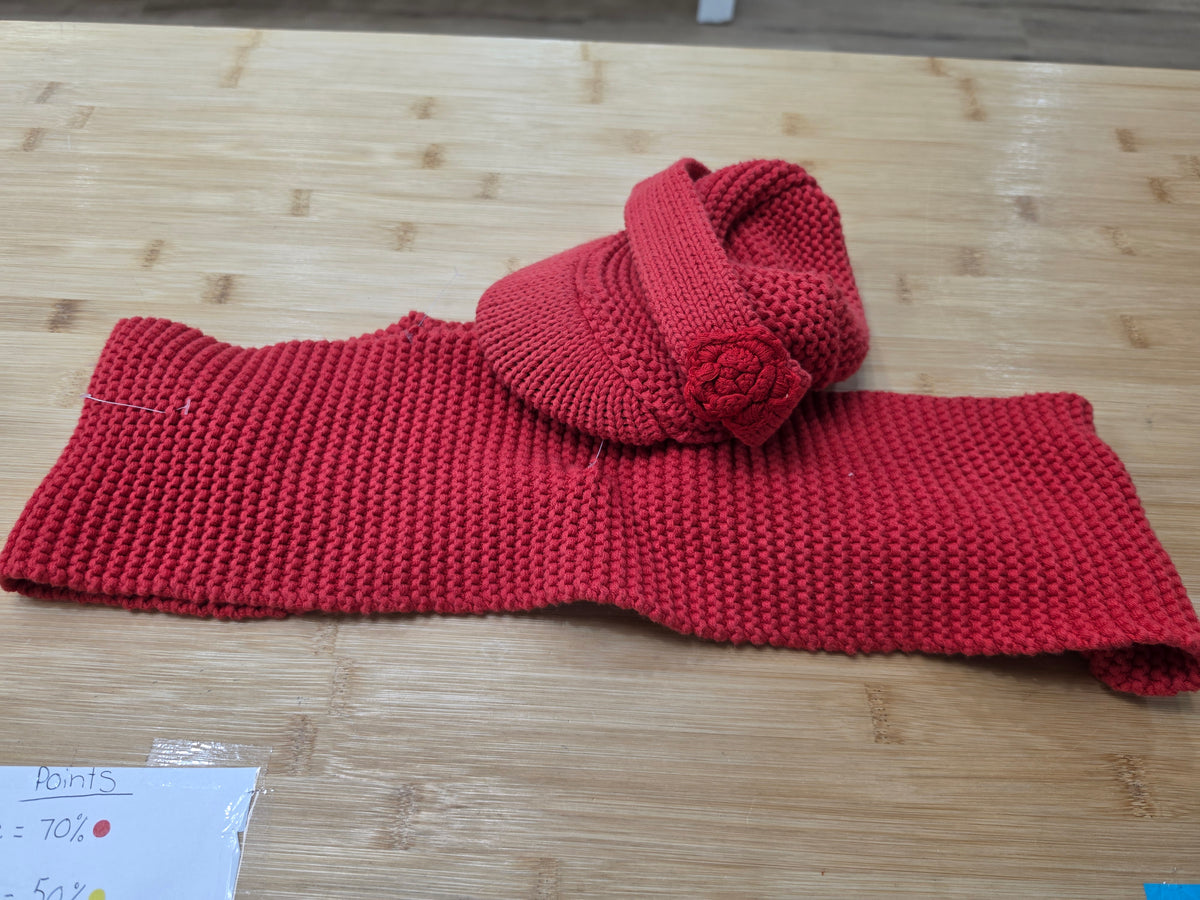 Chapeau avec foulard tricot