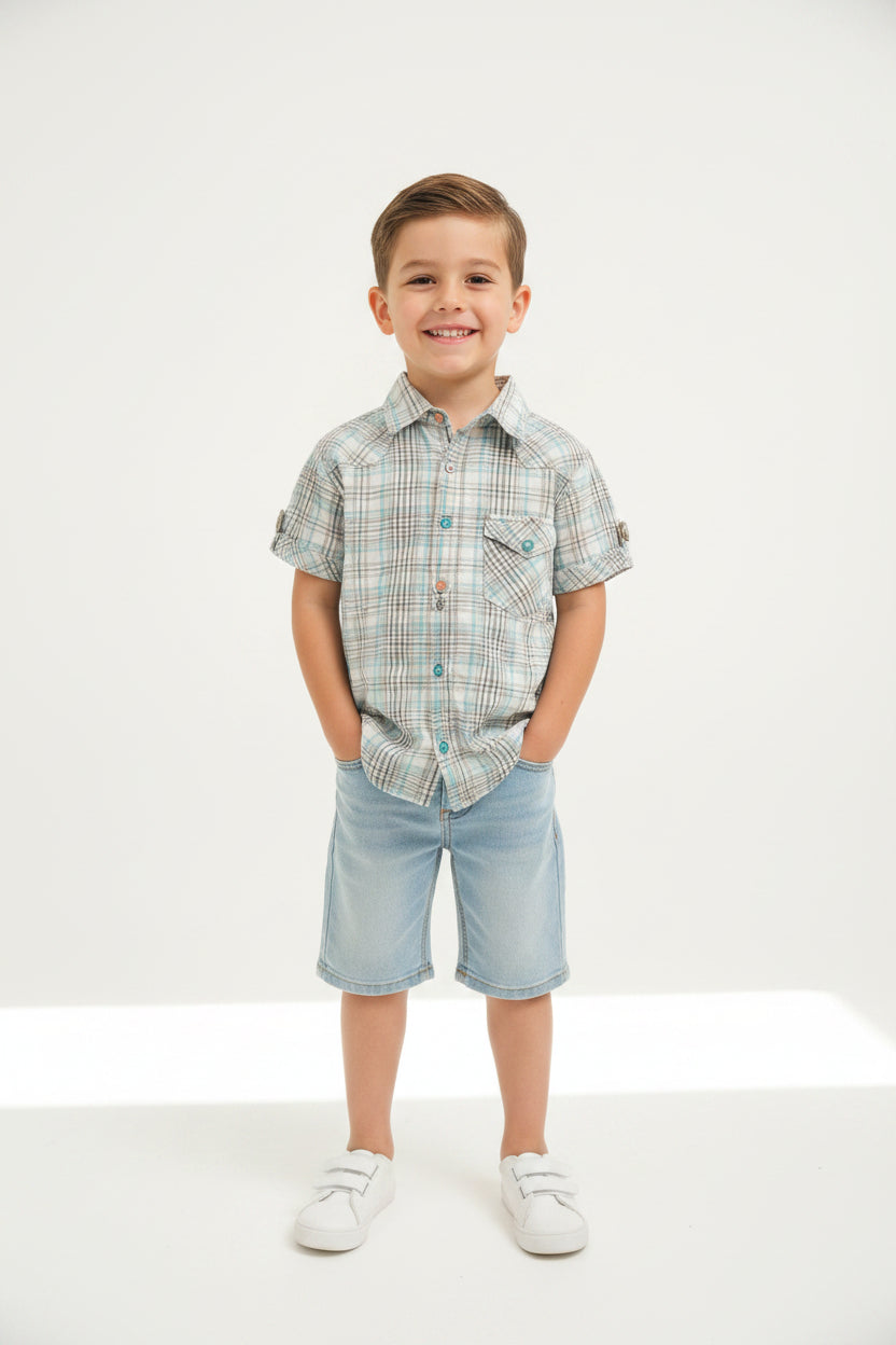 Chemise à boutons animaux de l'océan