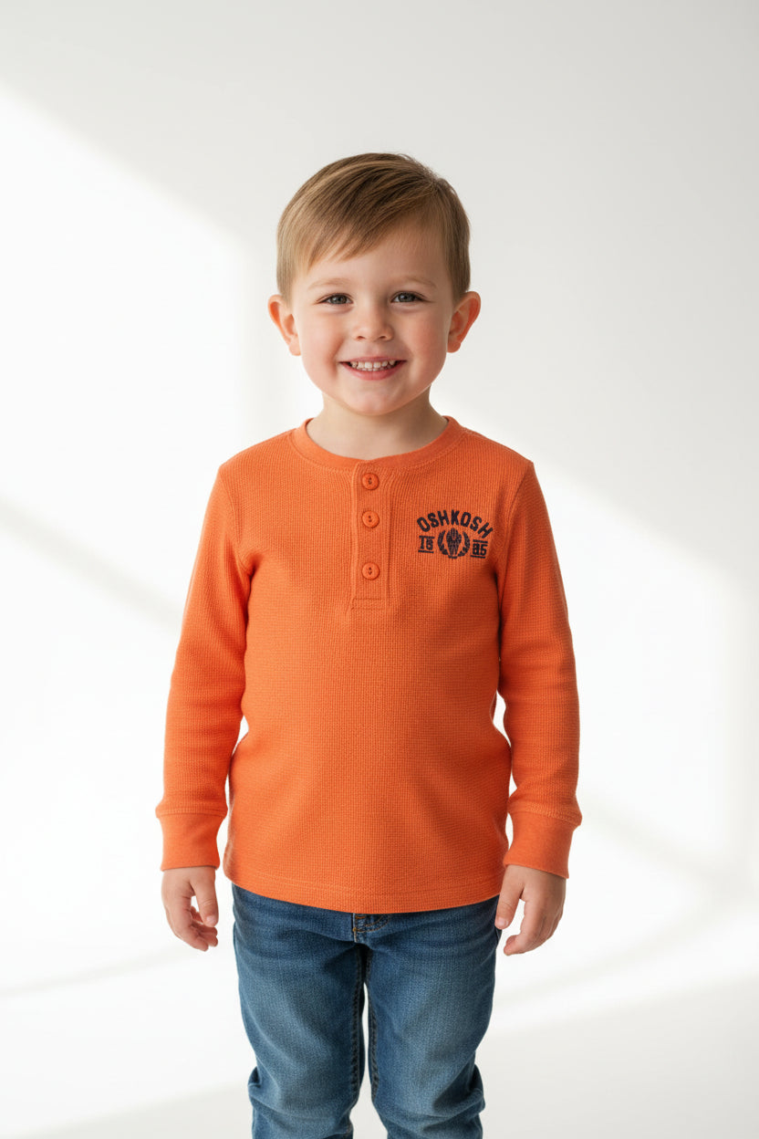 Chandail waffle orange – 18‑95 Oshkosh