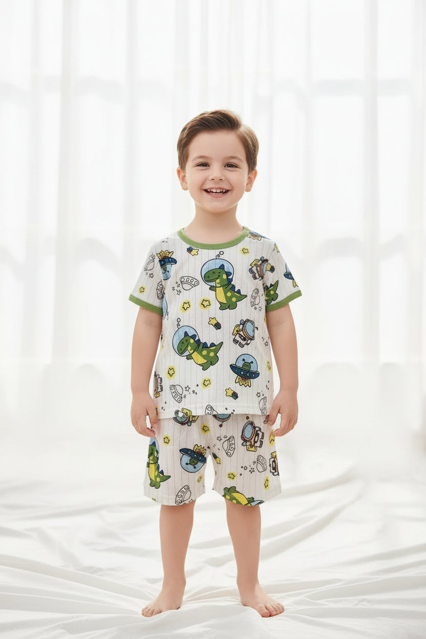 Pyjama d'été Dinosaure Astronautes