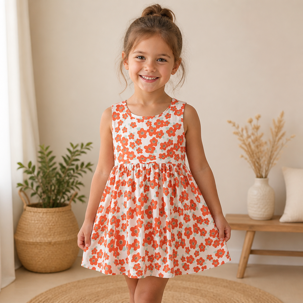 Robe Fleur orange