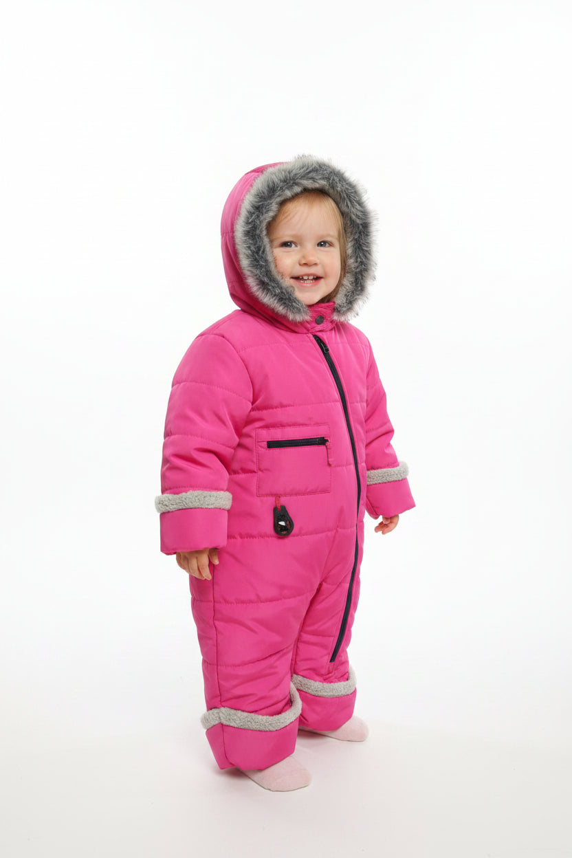 Habit de neige bébé – Rose framboise ❄️💗