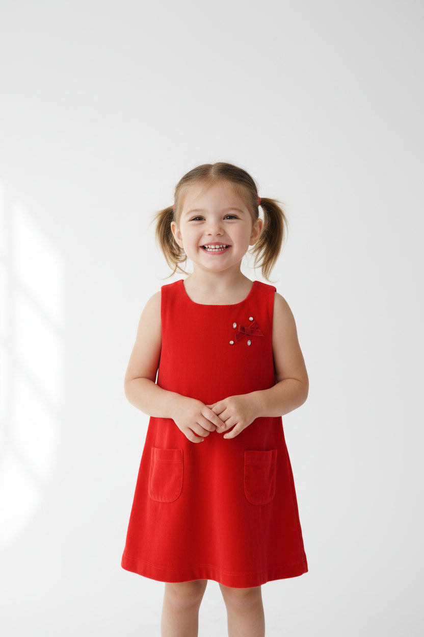 Robe Éclatante Rouge Soyeuse