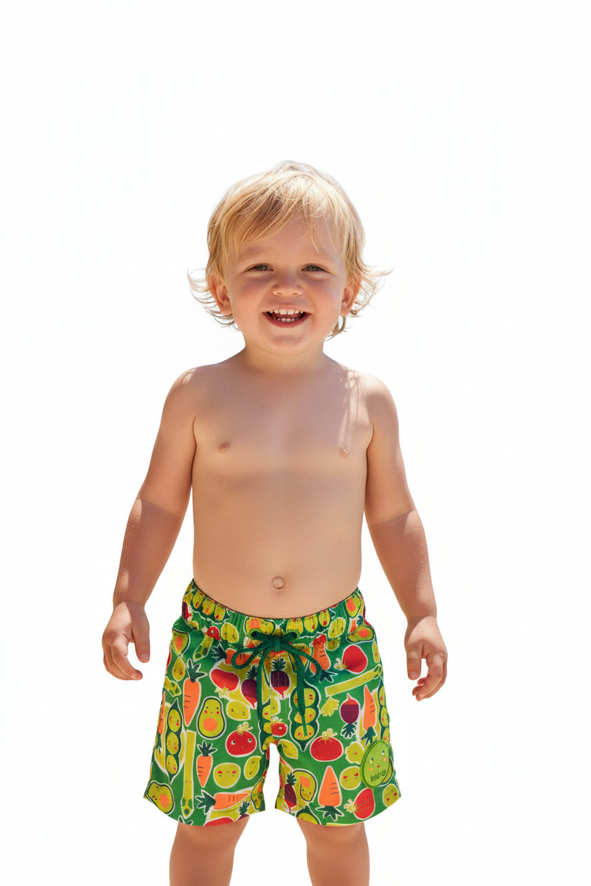 Short Maillot Légumes Souriant