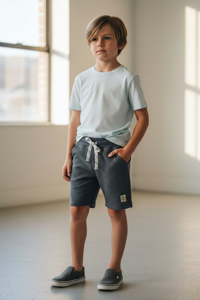 Shorts gaufrées à lacets