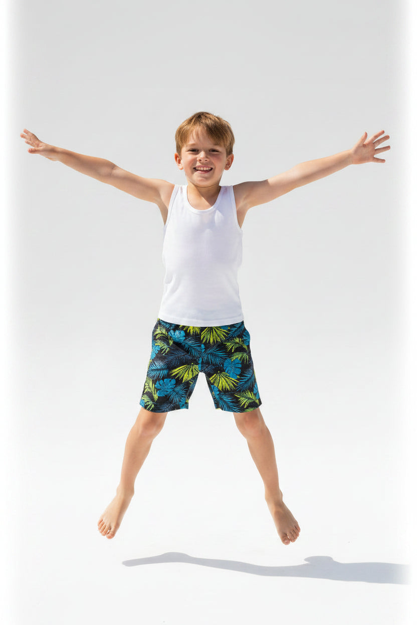 Maillot à motif feuillage