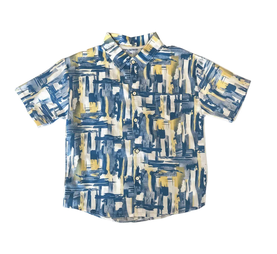 Chemise manche court, imprimé abstrait