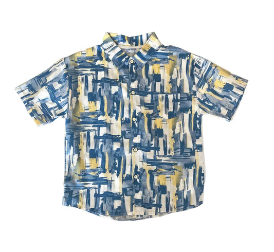 Chemise manche court, imprimé abstrait