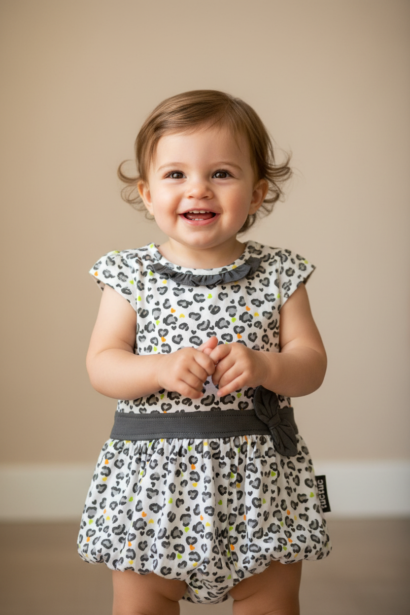 Robe léopard avec jupe pouffi