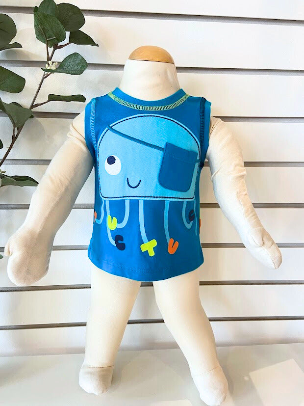Camisole bleu pieuvre pirate