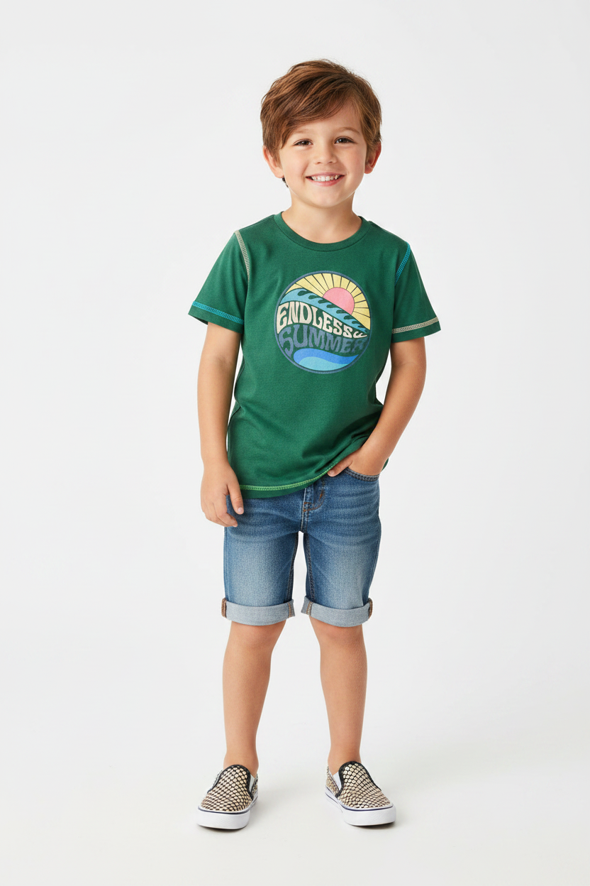 T-shirt vert 'Endless'