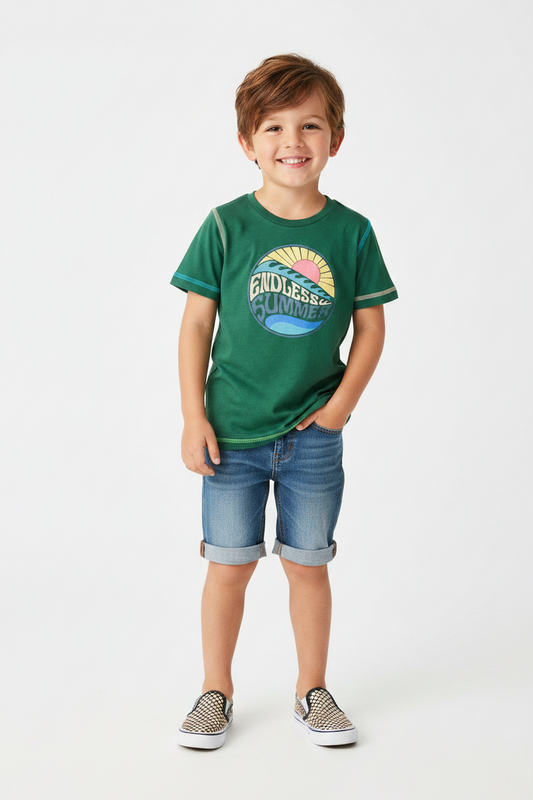 T-shirt vert 'Endless'