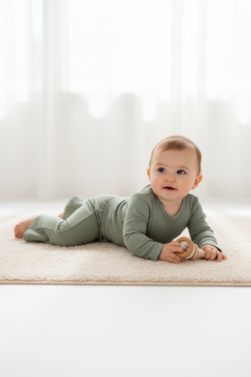 Pantalon vert avec intérieur doux