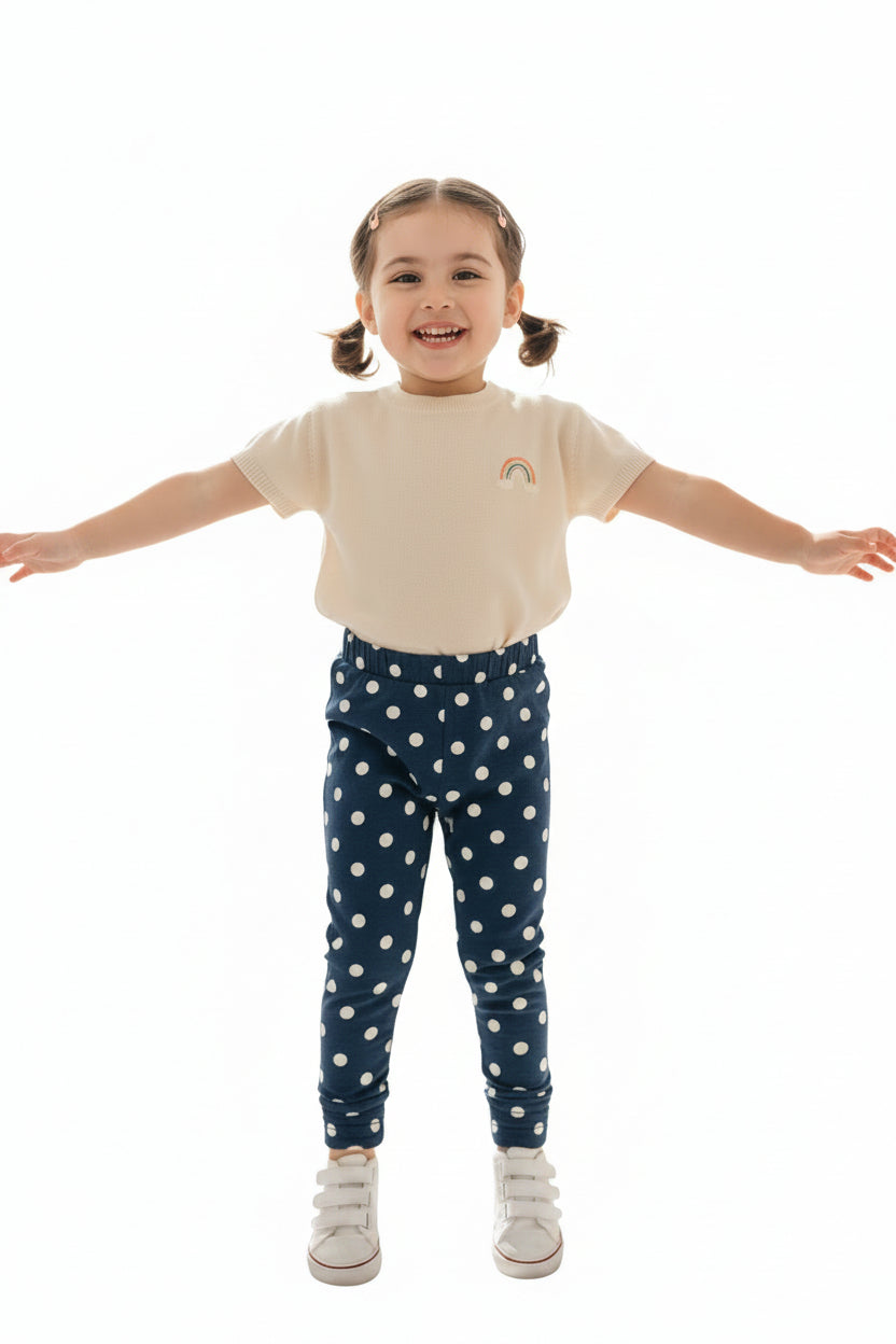 Legging a pois blanc