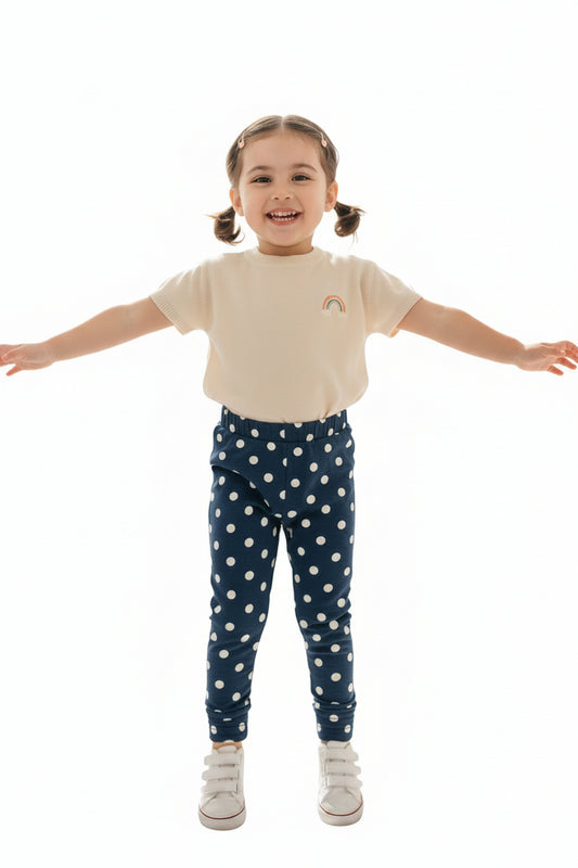 Legging a pois blanc
