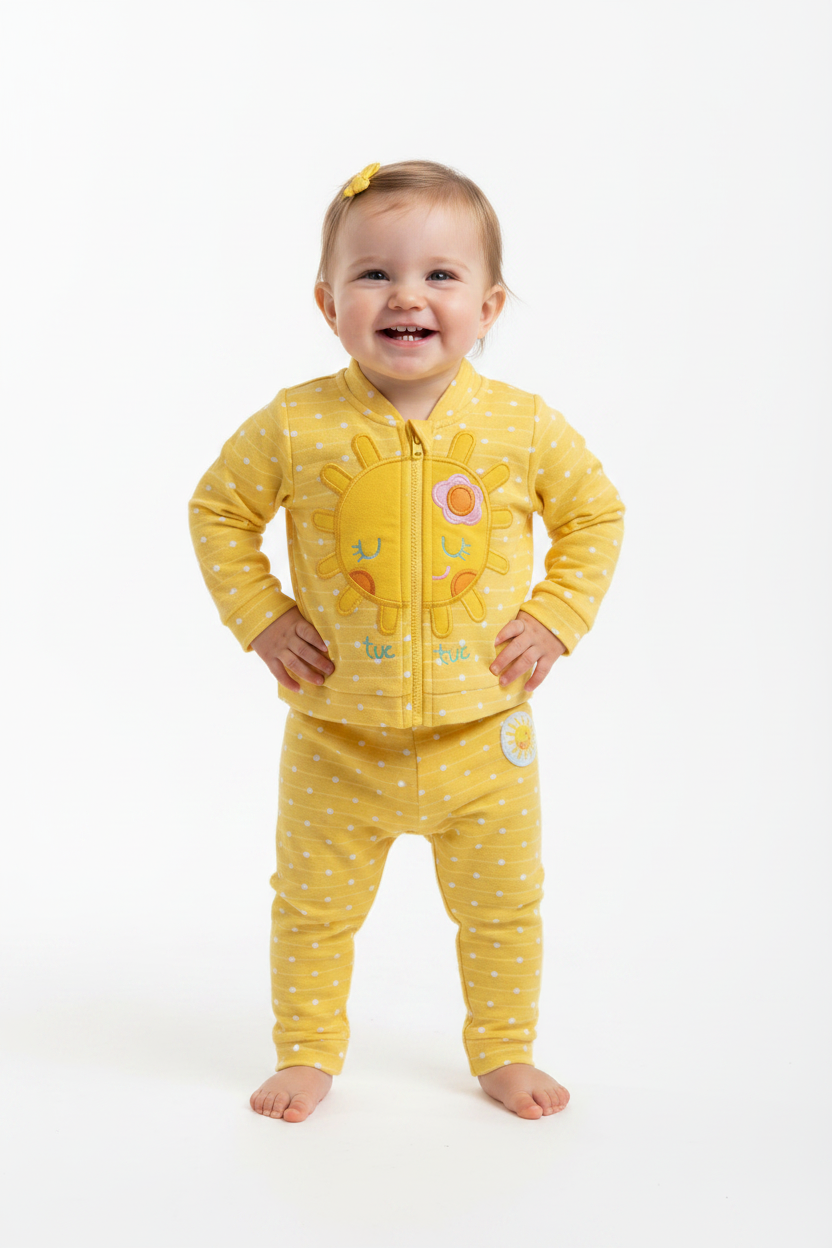 Ensemble 2 pieces veste et pantalon ensoleillé