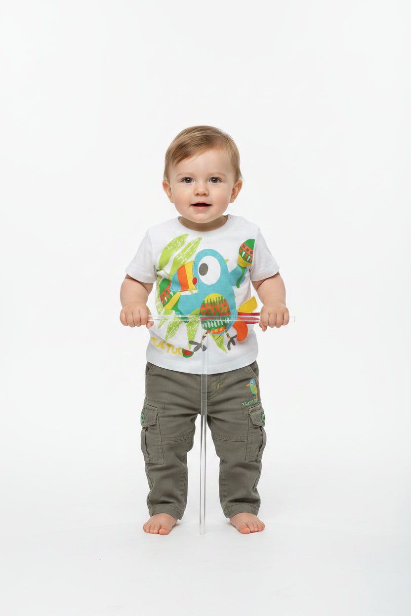 Ensemble t-shitr perroquet 3D avec Pantalon