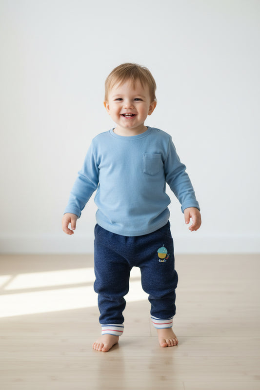 Pantalon coton imitation d'un Jeans