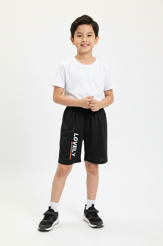 Shorts de sport aérée - Noir