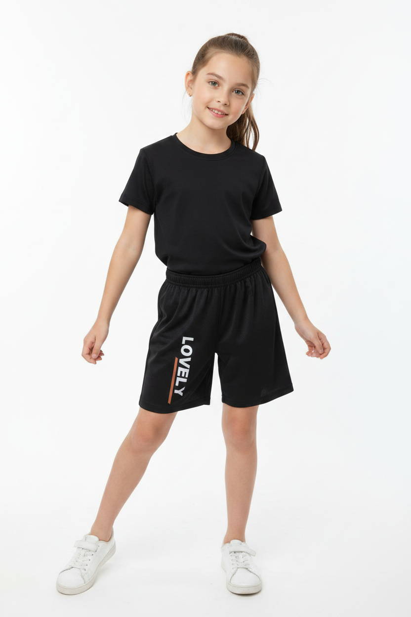Shorts de sport aérée - Noir
