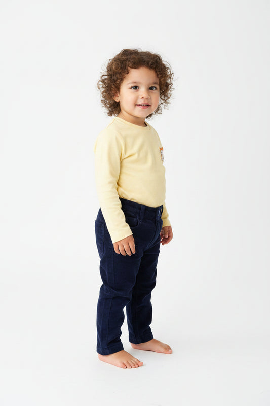 Pantalon corduroy visage rigolo