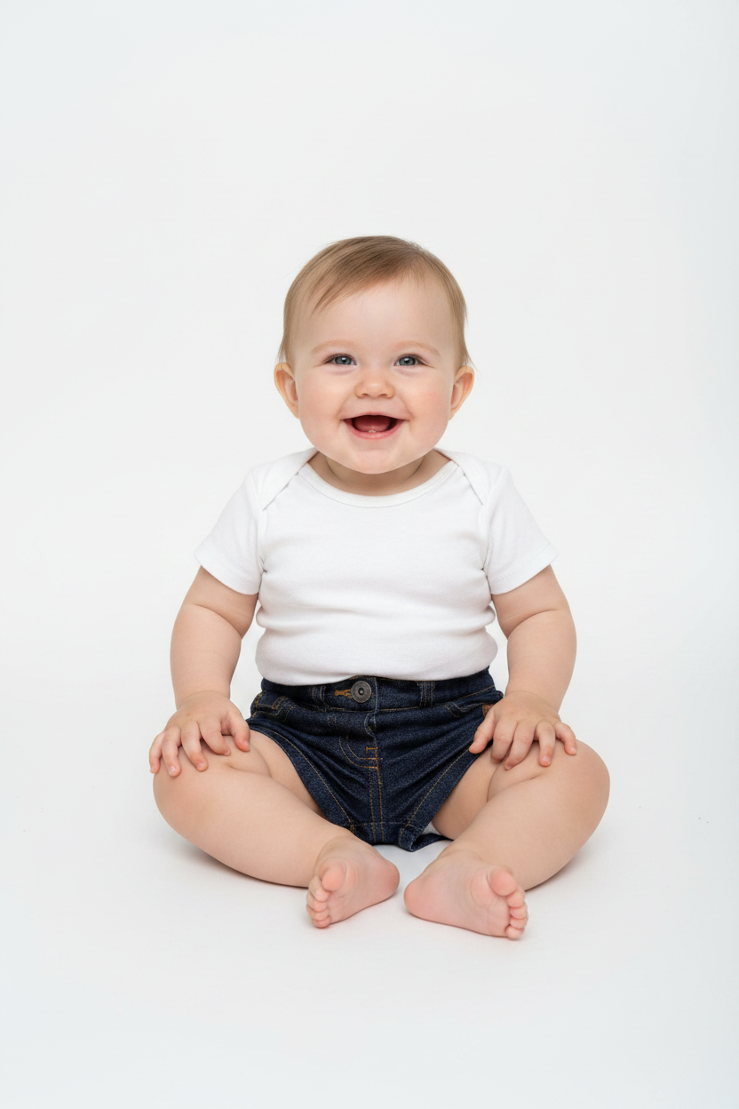 Short en denim bleu foncé
