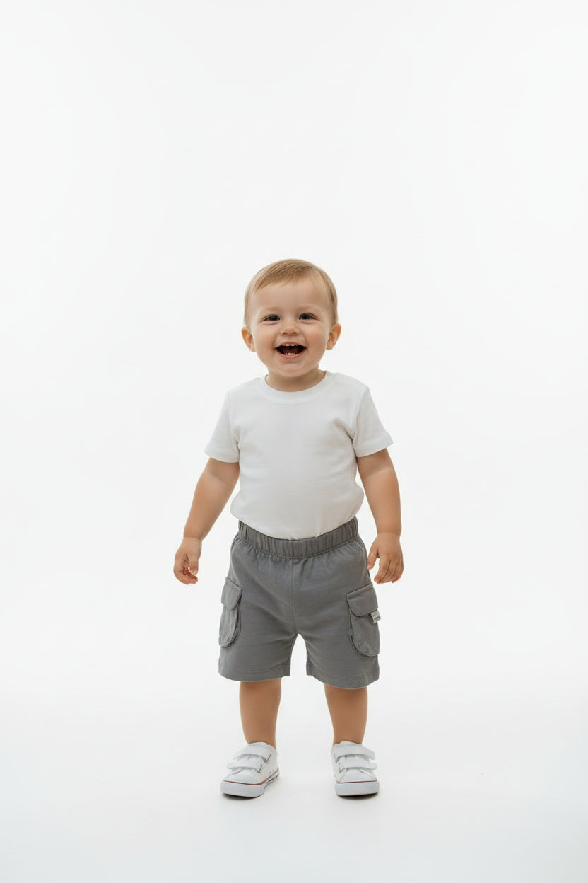 Shorts Grise poche ressorti