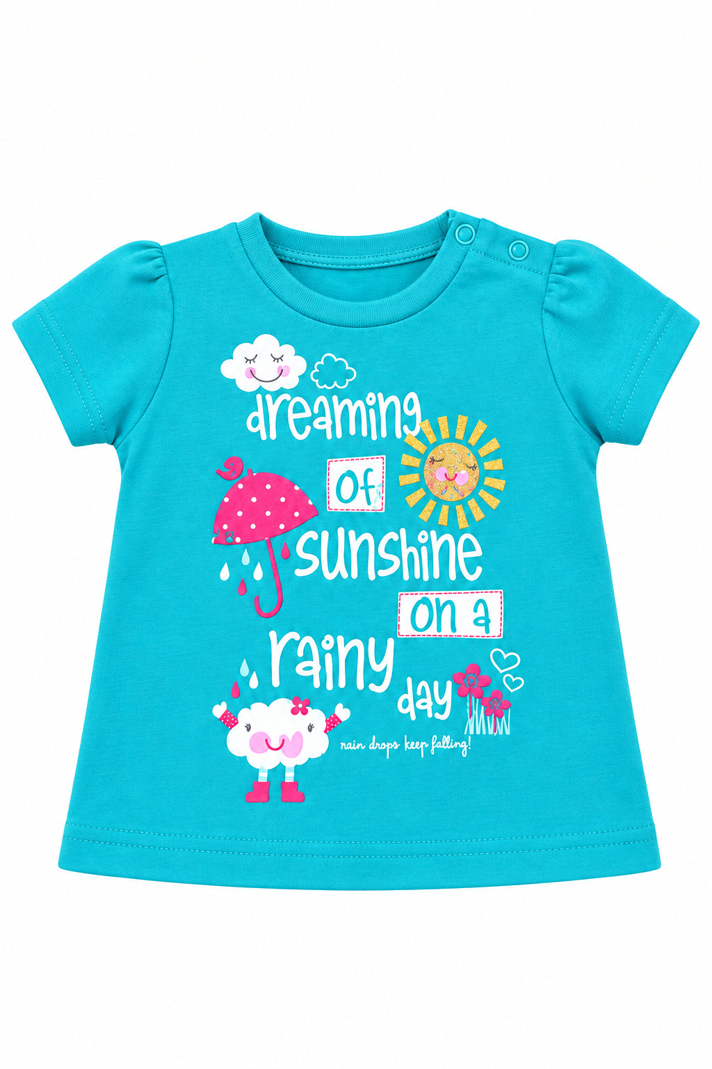 Chandail turquoise ☀️🌧️ — “Dreaming of sunshine”