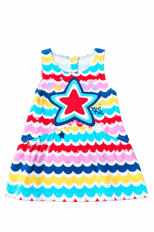 Robe Vagues des étoiles brodé