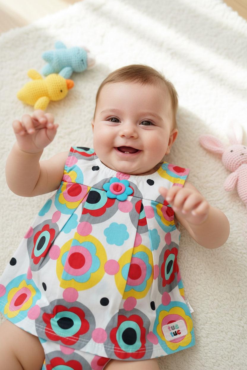 Robe florale multicolore