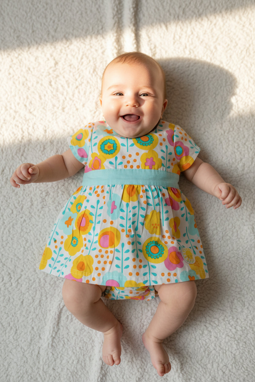 Robe soleil parsemé de fleurs + culotte