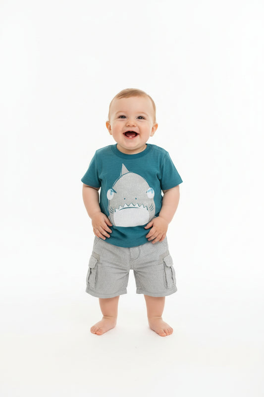 Ensemble Requins et petit poisson surf