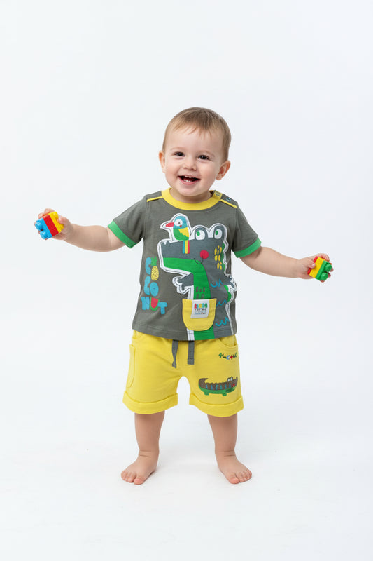 Ensemble bébé 2 pièces Croco Aloha