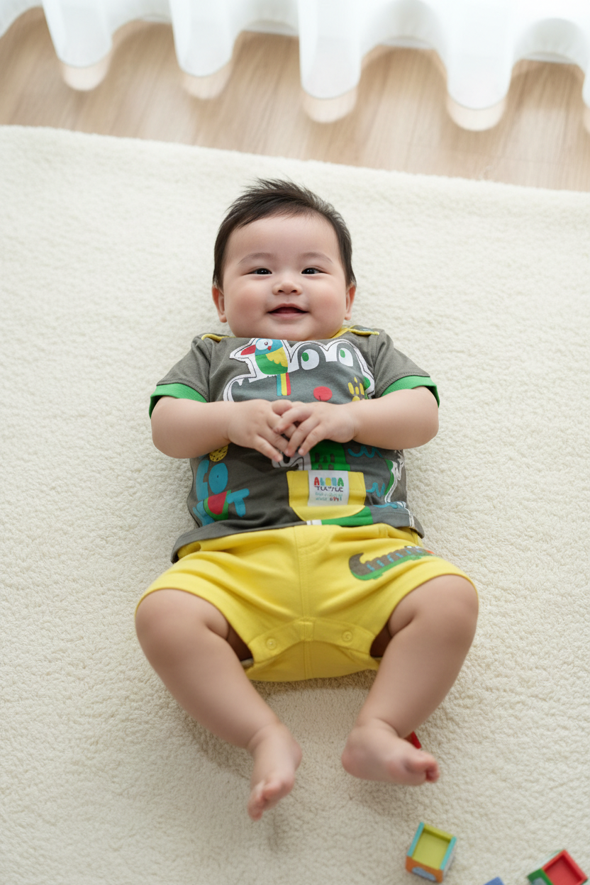 Ensemble bébé 2 pièces Croco Aloha