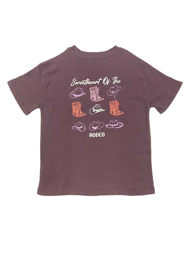 T-shirt mauve imprimé Nashville Tennessee et rodéo
